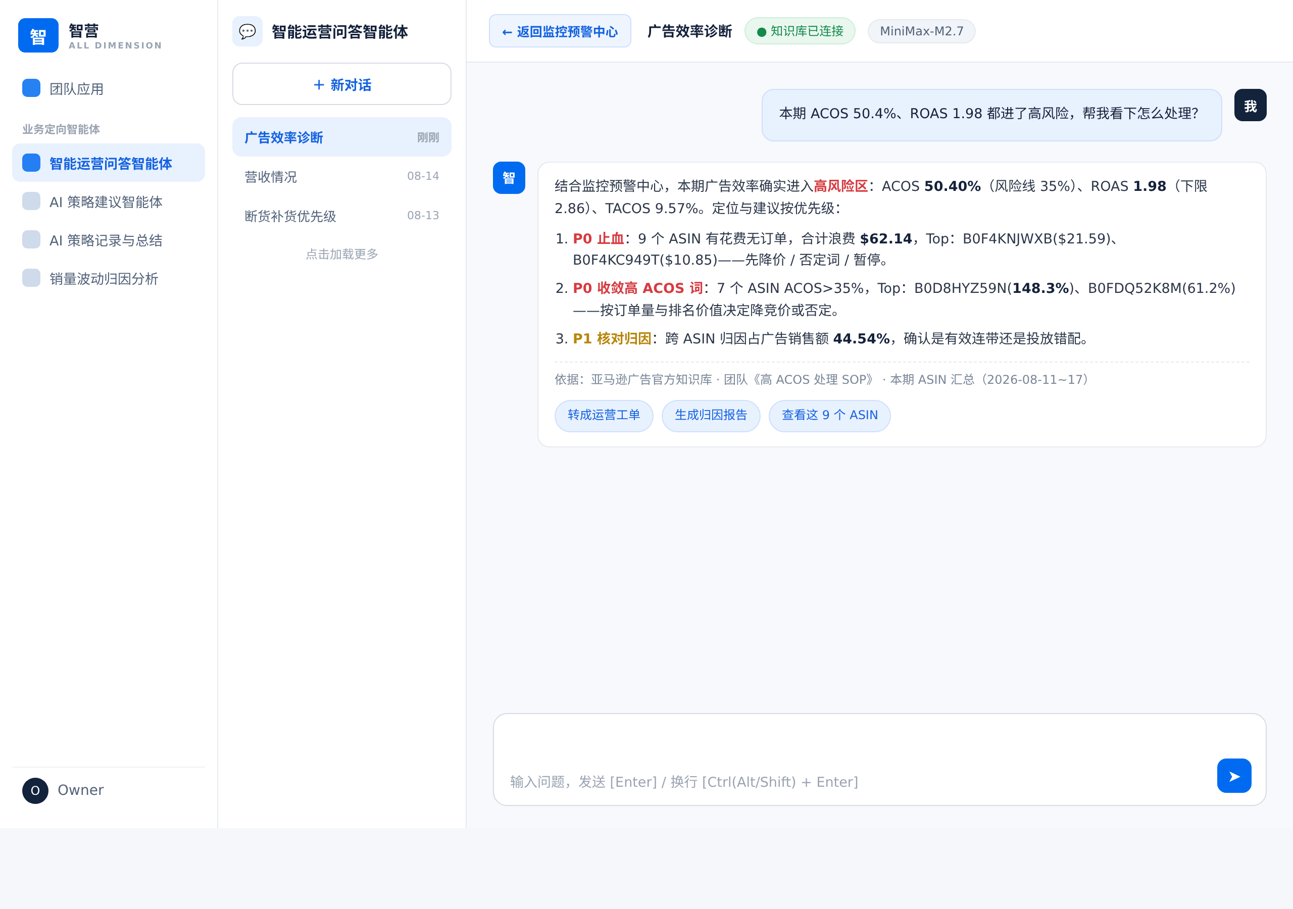 业务定向 AI 智能体